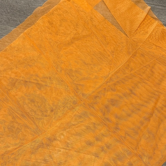 Orange Sheer Mesh Fabric Sheet - Picture 2 of 3